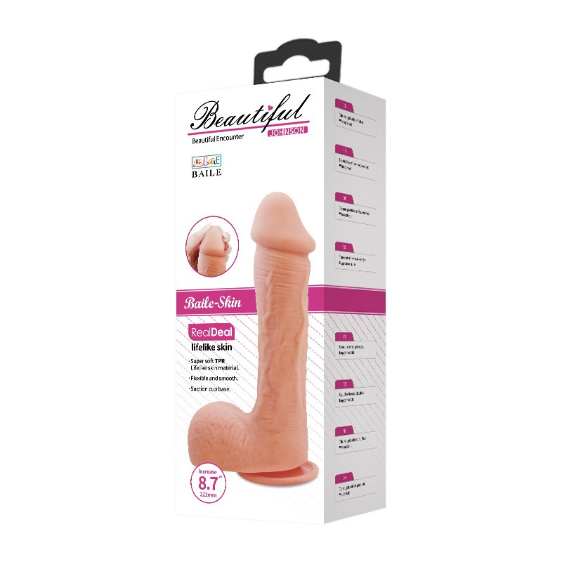 JOHNSON DILDO REALISTA SUPER SOFT 22 CM - Imagen 6